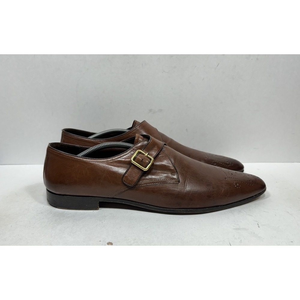 Miu Miu Brown Leather Monk Strap Men's Size 11.5 US / 10.5 UK Buckle Dress Shoes